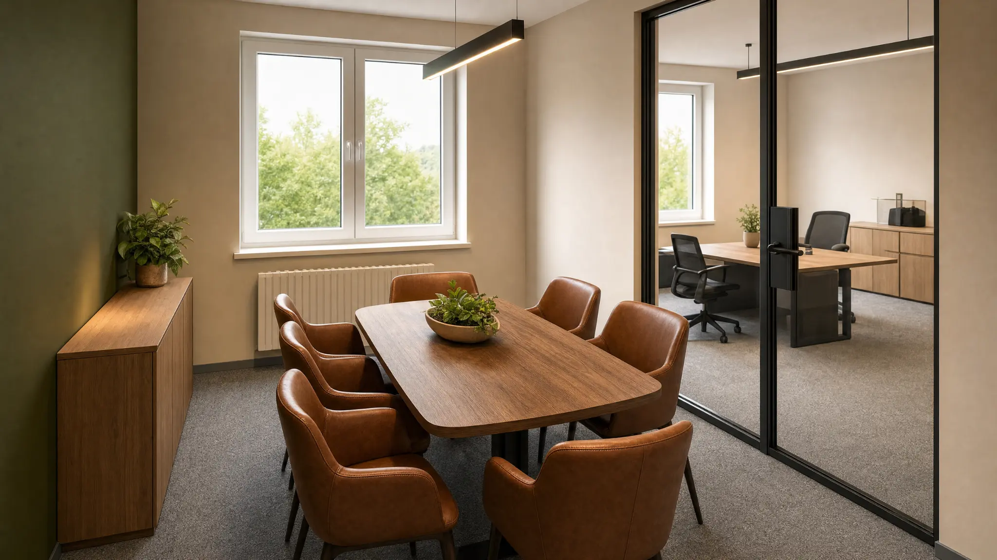 Sala spotkań w biurze Szuwara