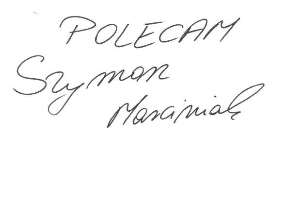 Podpis Szymona Marciniaka